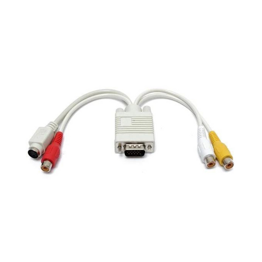VGA TO 3 X RCA & S- VDEO ADAPTOR