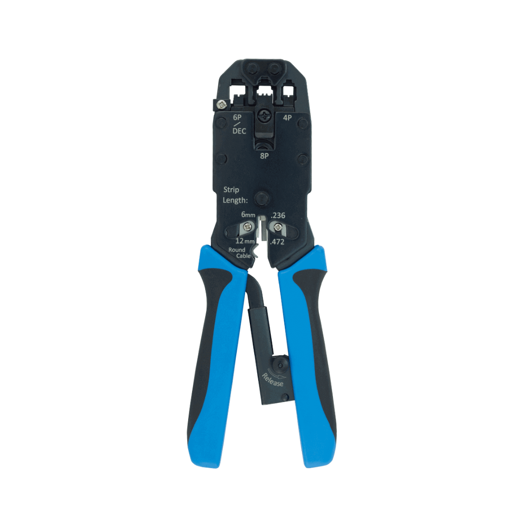 RJ45/RJ12,11/RJ9 CRIMPING TOOL W/RATCHET