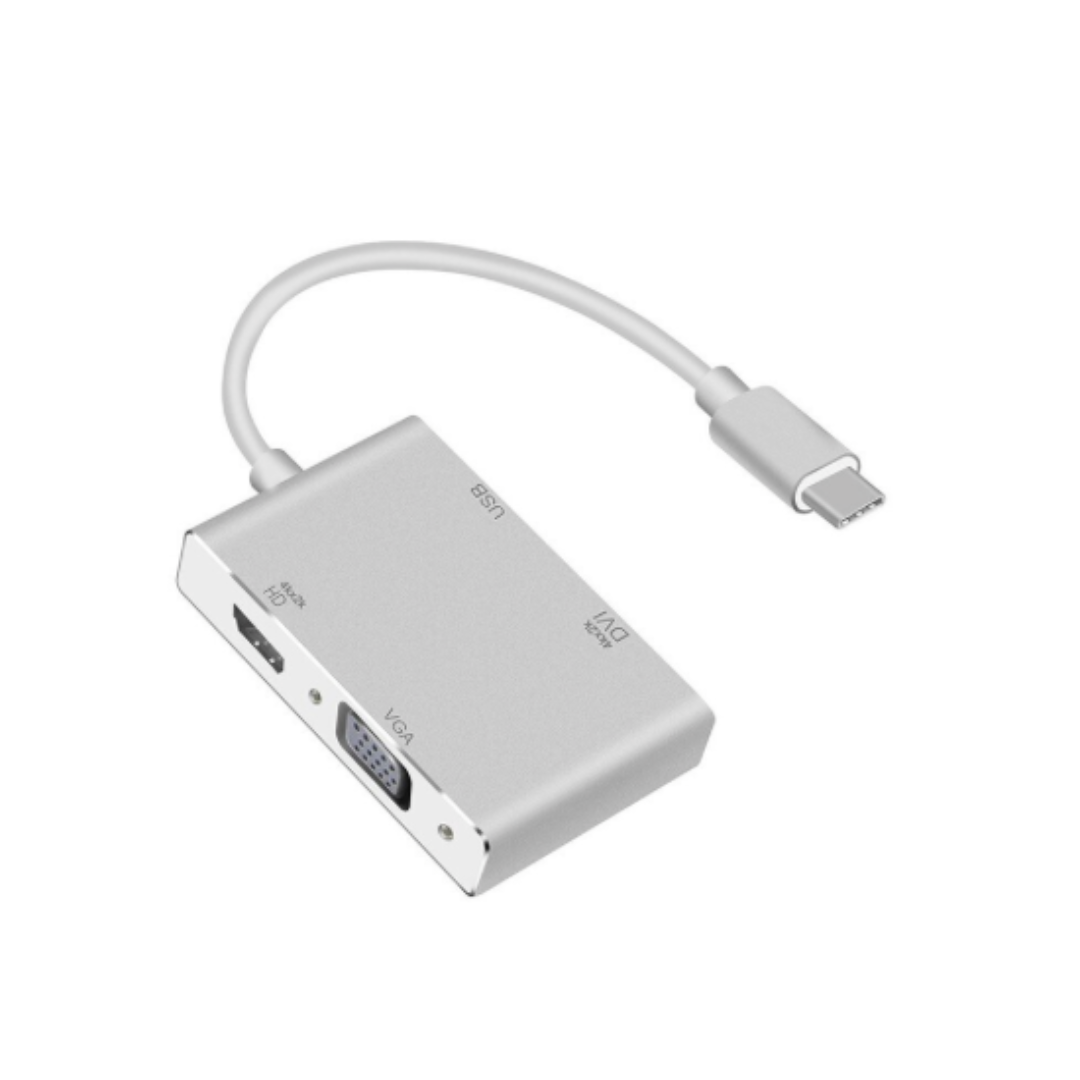 TPYE C TO 4-1 , HDMI+VGA+DVI+USB