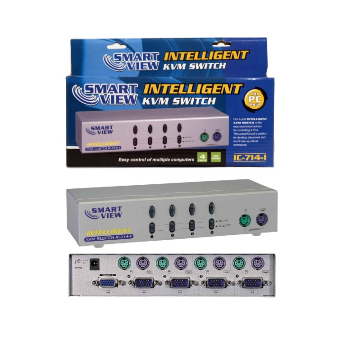 AUTO KVM SWITCH,4 PC'S TO 1 USER