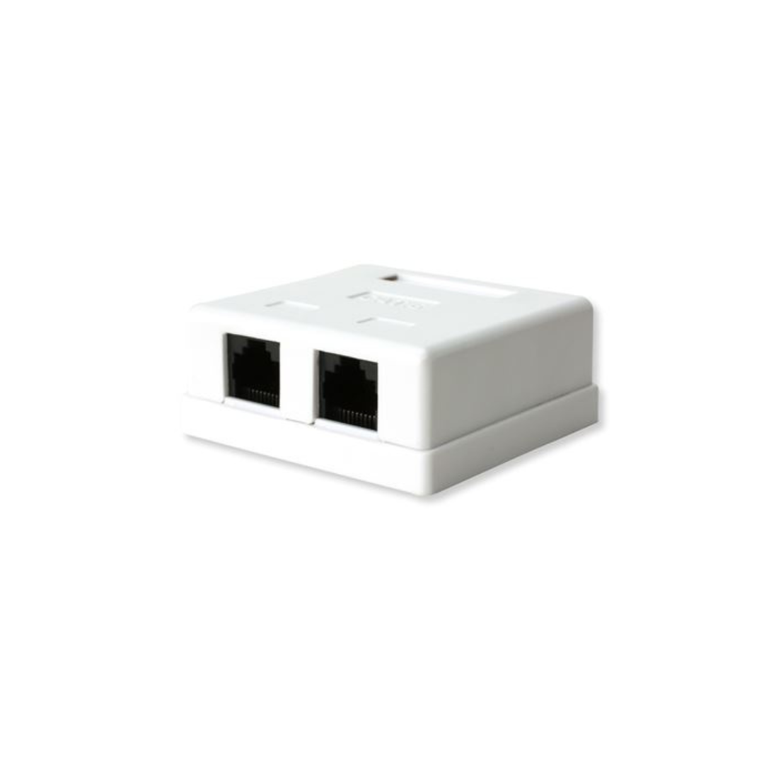 CAT6 RJ45 SURFACE MOUNT BOX-DUAL