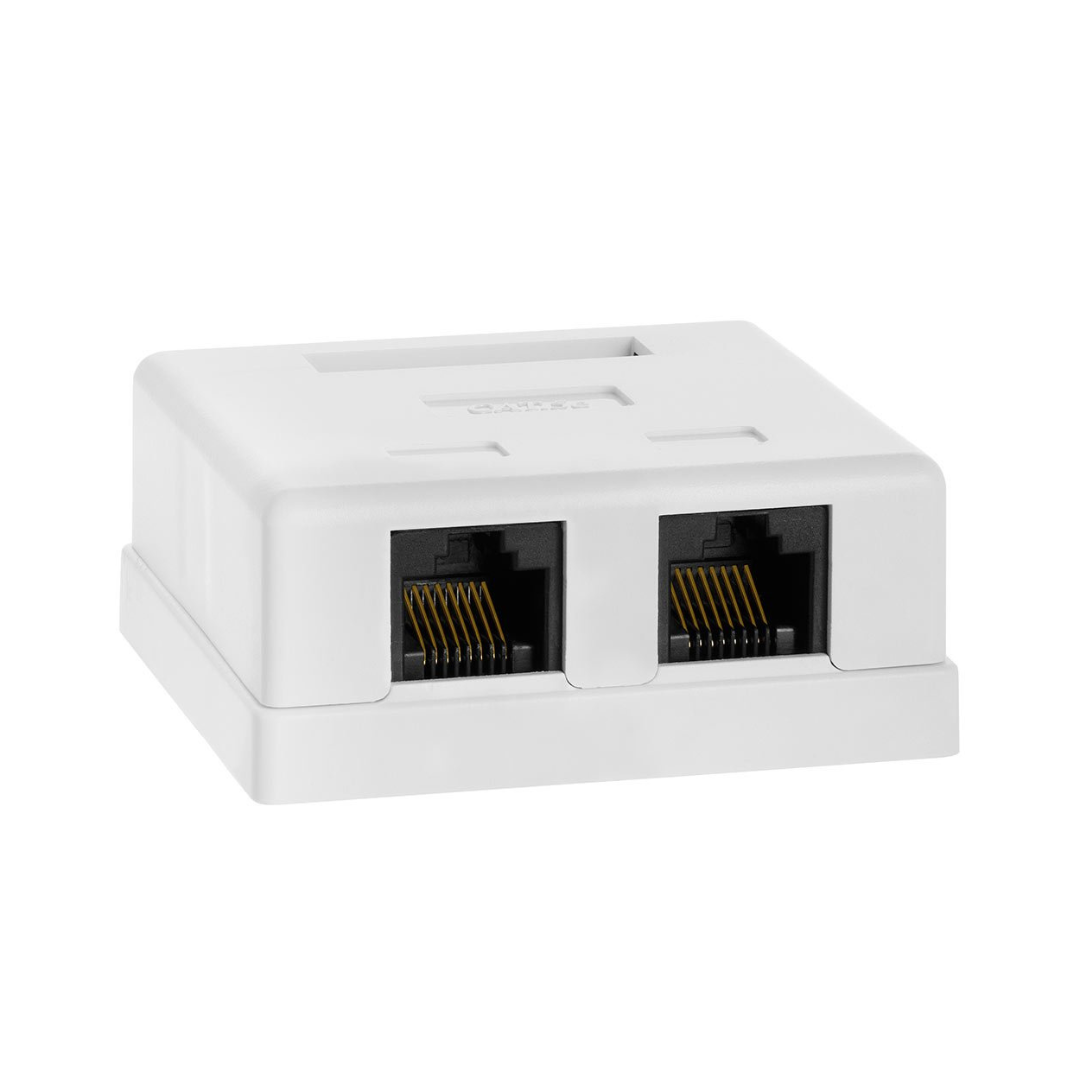 RJ45 SURFACE MOUNT BOX-DUAL